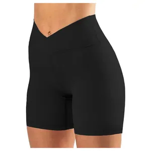 Shorts de sport pour femmes, yoga, course à pied, mi-longs, unis, élastiques, fins, amples, décontractés, grande taille, jambes larges, haute qualité, Pakistan - Product Image 4