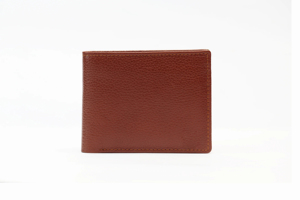 Tarjetero de Cuero Genuino de Alta Calidad para Hombre, Color Marrón Claro, Plegable, Ligero, Personalizado, Premium, Diseño Corto, Directo de Fábrica - Product Image 2