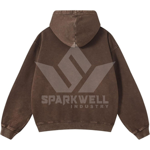 Sudadera con Capucha Extra Grande para Hombre, 100% Algodón, Felpa Francesa, Color Sólido, Diseño Casual con Bolsillo Frontal, Ropa de Otoño - Product Image 2