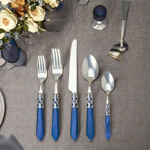 Juego de cubiertos único de latón pulido, 6 piezas con mango formal para estilo americano moderno - Product Image 5