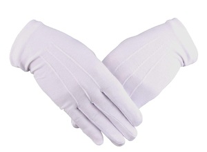 Gants d'inspection en coton interlock blancs, gants de travail en coton de qualité pour l'inspection, la manipulation électronique, la bijouterie et l'assemblage général - Product Image 2