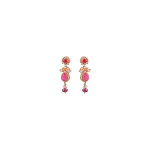 Ensemble de boucles d'oreilles en pierres précieuses roses de style moderne, fabriquées en argent sterling 925 Gajaah pour femmes, bijoux minimalistes - Product Image 1