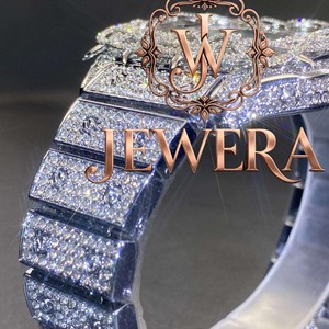 Reloj de Lujo con Diamantes Moissanite de Alta Demanda, Estilo Hip Hop, con Piedras Moissanite de Alta Calidad en Venta - Product Image 3