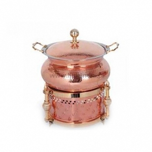 Premium Stainless Steel Copper <b>Food</b> Warmer Set Hydraulic Mirror-Polished Buffet <b>Server</b> With Fuel Holders For Wedding Banquets - Product Image 5
