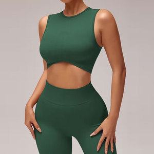 ชุดโยคะ 2 ชิ้นสำหรับผู้หญิง ใส่สบาย ดีไซน์เสื้อท่อนบนเหมาะกับฤดูร้อน ชุดโยคะ 2 ชิ้นแฟชั่น ชุดโยคะ 2 ชิ้นพร้อมบรา - Product Image 3