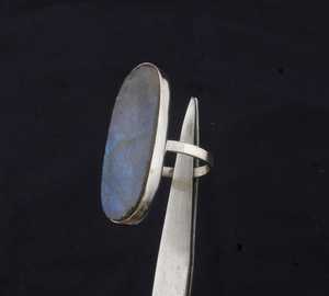 Blue Fire Labradorite Sterling Silver <b>Ring</b> Handmade Gemstone Jewelry Elegant Statement <b>Ring</b> Gift For Women - Product Image 2