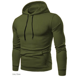Sudadera con capucha de invierno para hombre, 100% algodón de alta calidad, estampado personalizado, sudaderas con capucha informales sólidas al por mayor para uso en el gimnasio, novedad - Product Image 1