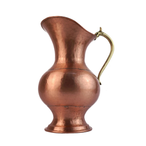 Pichet à eau en cuivre avec poignée en laiton en forme de dragon, pichet de service vintage, carafe décorative traditionnelle pour la maison et l'hôtel - Product Image 5