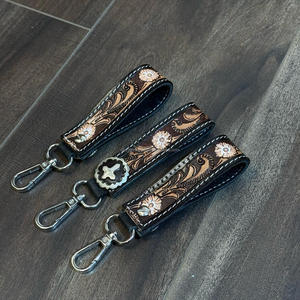 Porte-clés de poignet en cuir usiné à la main de luxe de haute qualité en cuir de vachette véritable personnalisé mode pince à clé Durable pour les femmes - Product Image 5