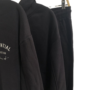 Sweat-shirt à capuche pour femme, couleur unie, en coton tricoté, manches longues, décontracté, pour l'automne, avec impression de lettres sur le devant - Product Image 3