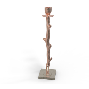 Golden Branch <b>Candlestick</b> Holder Brass Home Decoration Durable Design with <b>Black</b> Square - Product Image 2