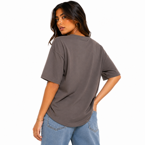 Pink Graphic Print Oversized Tee Crewneck women's shirt Short Sleeve Custom Embroidery OEM 100% Cotton Summer Boutique Everyday - Product Image 3