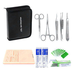 Medic Instrument <b>Practice</b> Kit for Medical and Vet Students Starter Suture Kit Including Durable Silicone <b>Pad</b> Suturing Tools - Product Image 1
