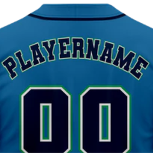 Camiseta de Béisbol Azul de Manga Corta con Botones, Uniforme de Equipo Personalizado, Ligera, Transpirable, Deportiva - Product Image 6