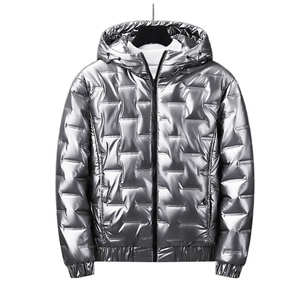 Veste matelassée pour homme, commande en gros, 280 g/m², veste matelassée métallisée pour homme pour vêtements de marque privée - Product Image 5