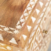 Table de chevet en bois Vandana Arion Lyra avec pieds en métal