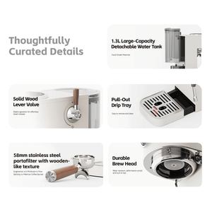 Macchina da Caffè Semiautomatica PSH13A-SL 2100W con Controllo Temperatura 95/135 Gradi, Preparazione Fredda/Calda e Vapore, Caffè Macinato 58mm, 2 Tazze - Product Image 6