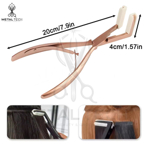 Juego de Pinzas Profesionales para Extensiones de Cabello con Acabado Metálico Pastel, Mordazas de Silicona Suave, Herramientas de Unión con Resorte - Product Image 6