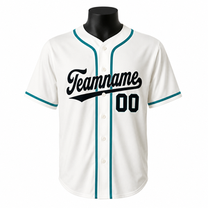 Camiseta de Béisbol Personalizada con Impresión a Medida, 100% Poliéster, Uniforme de Equipo Sublimado, Camisa con Botones, Secado Rápido, Transpirable, OEM, ODM - Product Image 1