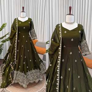 Ensemble palazzo et robe de soirée pour femme, très demandé, sans plis, idéal pour les mariages et les soirées, disponible au meilleur prix - Product Image 3