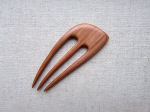 Horquillas de Madera con Diseño de Búho y Flor, Horquillas de Madera Natural de Dos Puntas para Moños de Cabello Grueso - Product Image 3