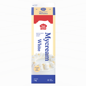 Crème de garniture lactée professionnelle Mycream White 1KG pour la décoration de gâteaux, la pâtisserie commerciale, la fabrication alimentaire HALAL OEM/ODM - Product Image 1