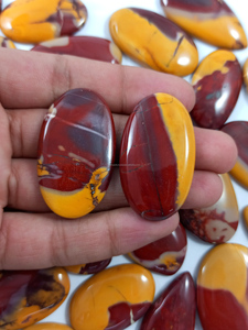 Cabujones Sueltos de Jaspe Mookaite Amarillo y Rojo al por Mayor para Joyería y Colgantes - Product Image 3