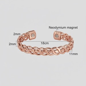 Luxury Rose Gold Chain <b>Bracelet</b> Handmade <b>Metal</b> Jewelry Exquisite Design for Men Women - Product Image 6