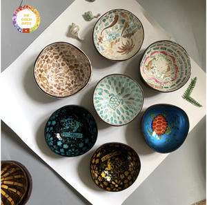 Sustainable <b>Coconut</b> <b>Shell</b> Bowl Vietnam Handmade Kitchen Serving Dish For Smoothie Fruit Salad Rice Rustic Decor - Product Image 2