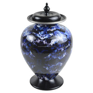 Urnes commémoratives en émail coloré, Design indien fait à la main, décoration de la maison, Mini urnes à souvenirs, meilleures ventes, fournitures enterrements en métal pour animaux de compagnie - Product Image 5