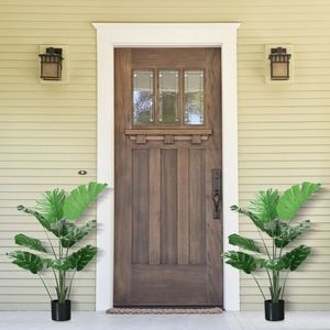 Albero Artificiale di Monstera Deliciosa, Set da 2, 10 Foglie di Diverse Dimensioni, Pianta Finta Realistica per Arredamento Casa - Product Image 3