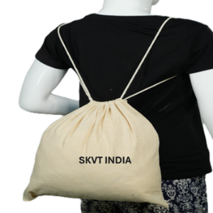 Custom Logo Stylish Organic Cotton <b>Drawstring</b> Gym Backpack Recyclable Reusable Fitness <b>Bag</b> Fashionable Natural Cotton <b>Canvas</b> - Product Image 5