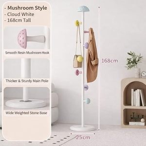 Nordic Style Standing Coat <b>Rack</b> With Colorful Hooks For Living Room Storage - Product Image 4