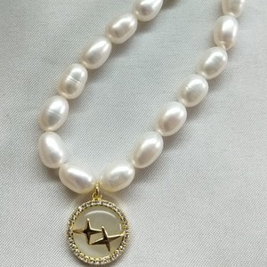 Collier en perles d'eau douce naturelles de 3 à 4 mm, or 18 carats, argent 925, Aurora, rond, sans défaut, collier de plafond en perles - Product Image 2