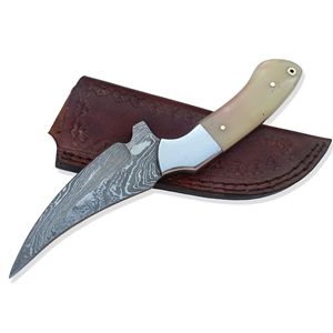 Custom OBM DIY Handmade Damascus Steel Fixed Blade <b>Kitchen</b> <b>Knife</b> Wood Handle Premium Holster Outdoor Camping - Product Image 5