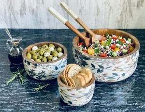 Juego de Servicio para Invitados, Elegante Tazón para Frutas Mediano de Madera de Mango Marrón, Ecológico y de Lujo, Utensilios de Cocina, Decoración para el Hogar, Hoteles y Restaurantes - Product Image 1