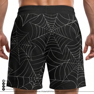 Shorts de course en jersey de coton personnalisés Mawra Premium, design minimaliste, style streetwear, pour la gym, le fitness et l'entraînement, pour hommes adultes. - Product Image 2