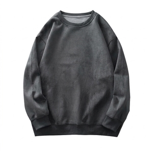 Sudadera con capucha de felpa gruesa 100% algodón para hombre, antipilling, de ajuste holgado, informal, de color liso, para primavera, al por mayor - Product Image 4