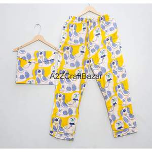 Conjunto de Pijama de Algodón 100% con Estampado Floral para Mujer, Invierno, Mangas Largas, Cintura Elástica, Transpirable y de Secado Rápido - Product Image 5