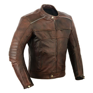 Blouson de motard pour homme grande taille, léger, écologique, en cuir de haute qualité, coupe-vent, respirant, toucher doux, personnalisable - Product Image 4