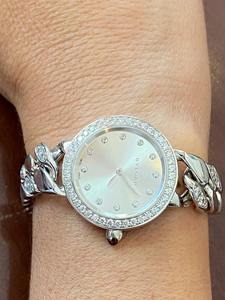 Montre en argent sterling 925 massif plaqué moissanite et diamants, pour femme, bijoux de mode, montre de luxe plaquée platine - Product Image 3