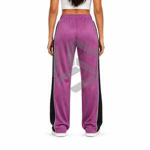 Custom Women's Winter Flat Casual Wide Leg Fleece Sweatpants Breathable OEM ODM Clothing Manufacturer for Wholesale Bulk Order - Product Image 6