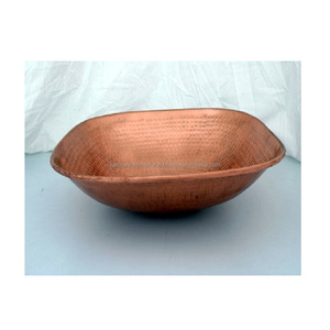 Fregadero de Cocina Redondo de Cobre Antiguo Hecho a Mano con un Solo Tazón y un Orificio, Estilo Clásico - Product Image 2