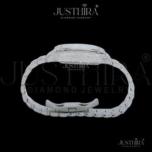 High Quality Moissanite Diamond <b>Watch</b> <b>for</b> <b>Women</b> Elegant Shiny Stone Luxury Jewelry Timepiece Available At Competitive Price - Product Image 6