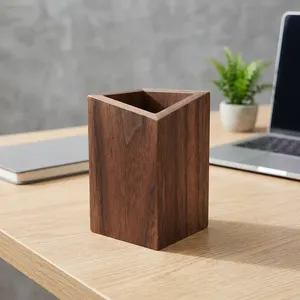 Porte-crayons en bois de qualité supérieure, support pour stylos, organisateur de bureau, porte-papeterie robuste et durable pour le bureau, l'école, la maison, la table - Product Image 6