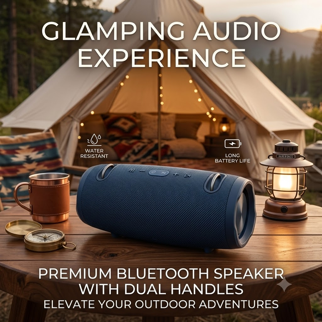 Xtreme3 Wireless Boombox Dual Handles Fabric Mesh Water Resistant Glamping Camping Emergency Heavy Bass Soundbox Bulk Wholesale