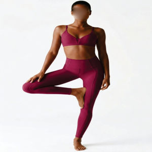 Leggings deportivos para mujer, cintura alta, transpirables, elásticos, para yoga, entrenamiento, correr, gimnasio, pantalones deportivos sin costuras para unisex. - Product Image 1