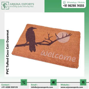 Felpudo de fibra de coco con mechones de PVC para interiores y exteriores de calidad Superior, alfombrilla de entrada de estilo moderno hecha a mano para espacios comerciales - Product Image 3