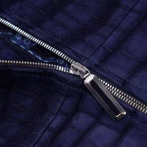 Latest Wholesale <b>High</b> Street Style Men Crocodile Skin <b>Leather</b> Jacket Winter Motorcycle Jacket Zipper Closure <b>Top</b> - Product Image 4
