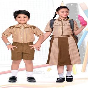 Uniformes escolares con logotipo personalizado más vendidos, camisa para niños con pantalones cortos y vestido para niñas, estilo internacional - Product Image 2